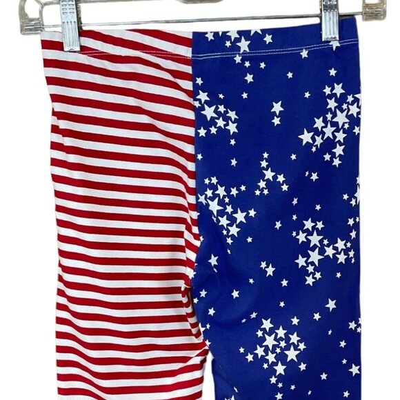 Cat & Jack Red White Blue Stripes & Stars Capri Leggings Girls XL (14/16) NWT - Picture 4 of 5